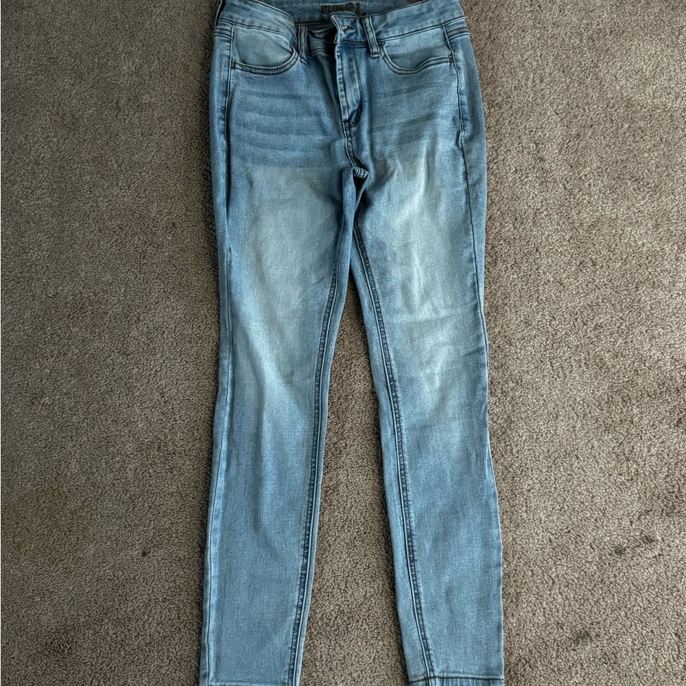 Rue21 Blue Skinny Jeans with Natural Fading